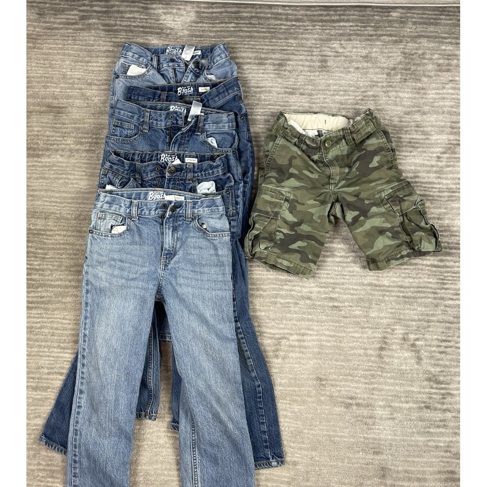 Lot of 6 Jeans Shorts Boys Size‎ 8 Osh Kosh B'Gosh GAP